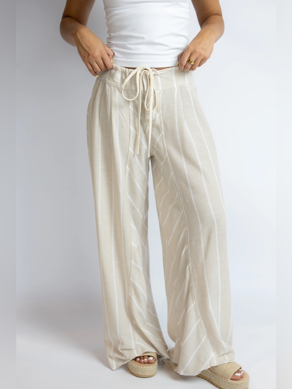 Send Me Over Linen Wide Pants